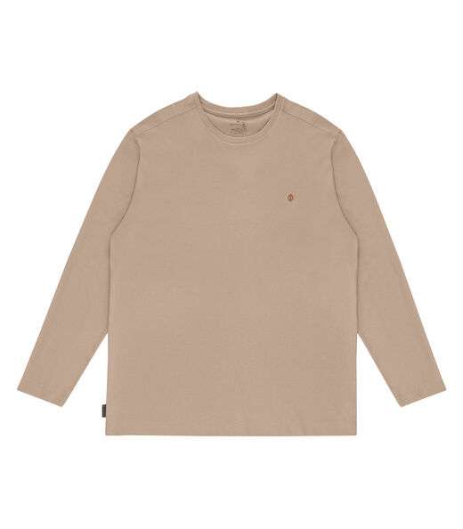 Image_Camiseta Masculina Plus Size Manga Longa Diametro Marrom