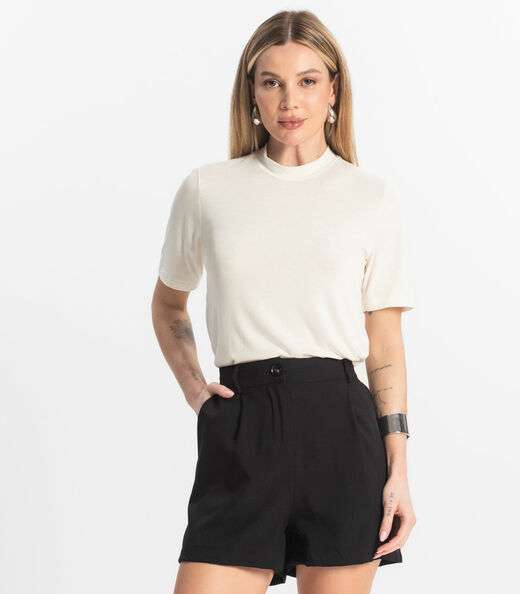 Image_Blusa Feminina Básica em Malha Visco Rovitex Bege