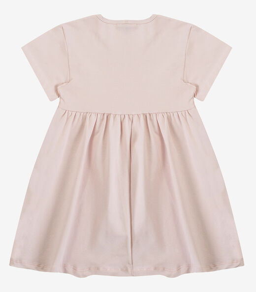 Vestido Infantil em Molecotton Select Rosa