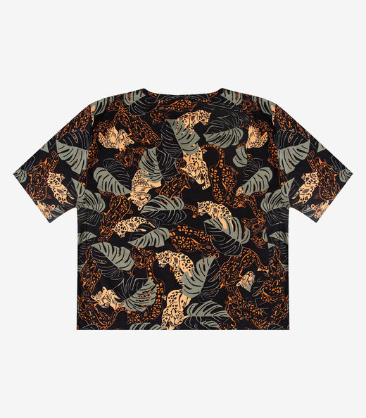 Blusa Feminina Estampada Infinita Cor Preto