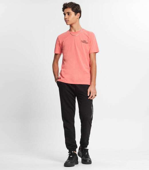 Calça Juvenil Menino Em Moletom Minty Preto