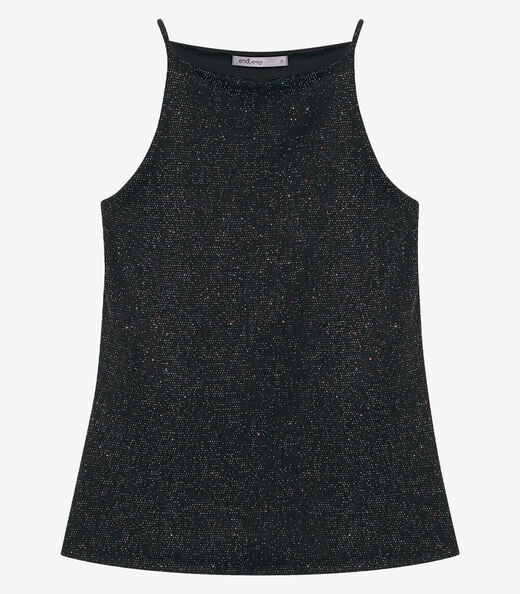 Blusa Feminina De Alça Shine Endless Preto
