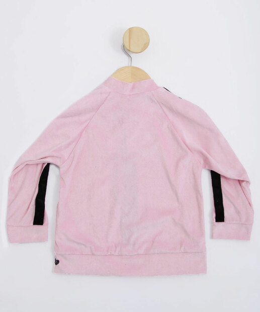 Casaco Infantil Plush Estampa Frase Tam 1 a 3