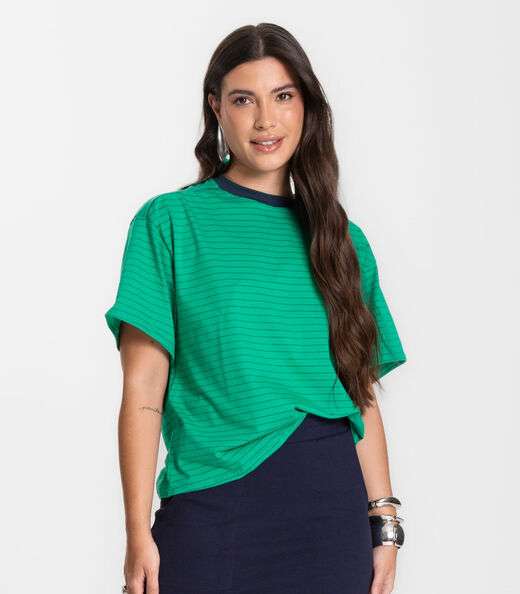 Image_T- Shirt Feminina Infinita Cor Verde