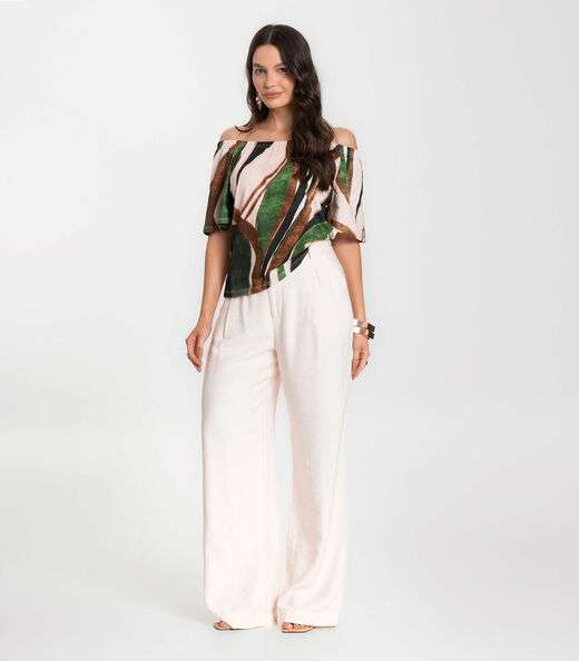 Blusa Feminina Ciganinha Infinita Cor Marrom