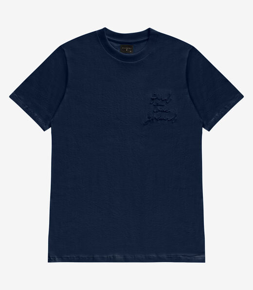 Camiseta Masculina Manga Curta Malhão Diametro Azul