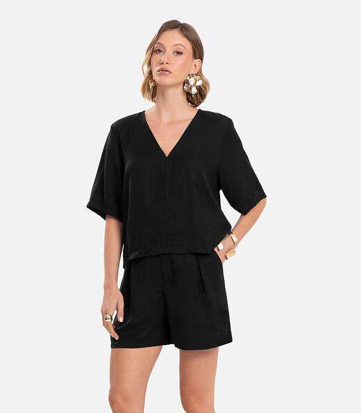 Image_Blusa Feminina Manga Curta Endless Preto