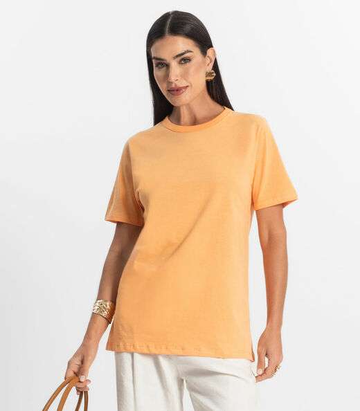 Camiseta Básica Unissex Rovitex Laranja