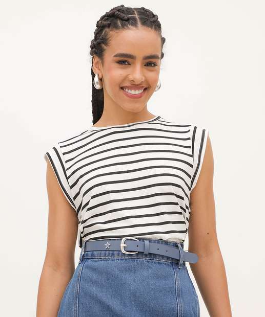 Cinto Feminino Fivela Estrela Marisa Azul