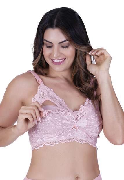 Sutiã Amamentação Click Concept Lingerie Rosa