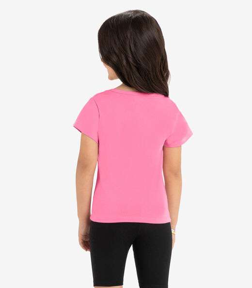 Blusa Básica Infantil Feminina Rovitex Kids Rosa