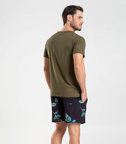 Bermuda Masculina De Microfibra Long Bong Preto