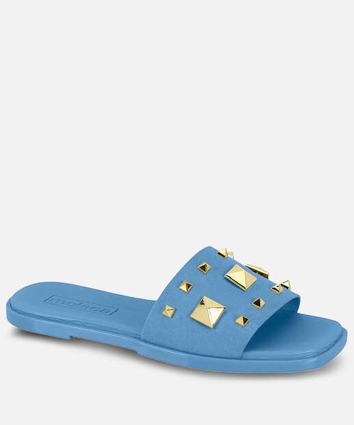 Rasteirinha Feminina Slide Tachas Moleca 