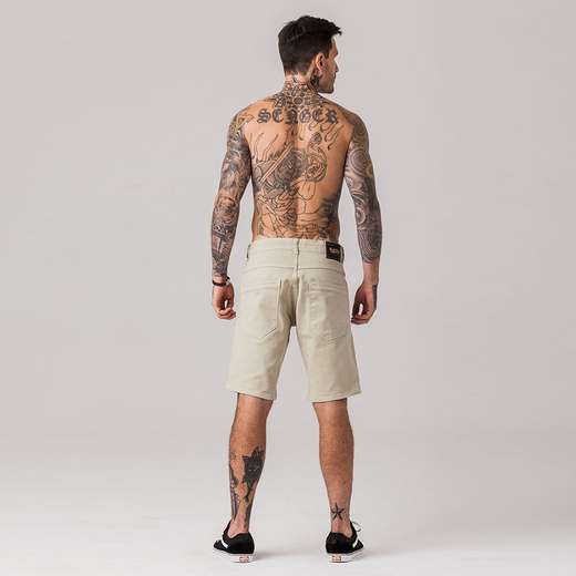 Bermuda Sarja Slim Masculina Street Rock e Soda