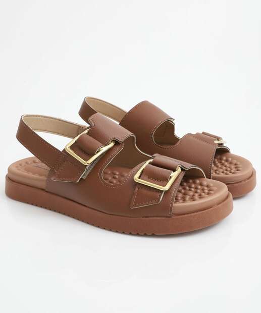 Sandália Flatform Feminina Fivela Modare Marrom