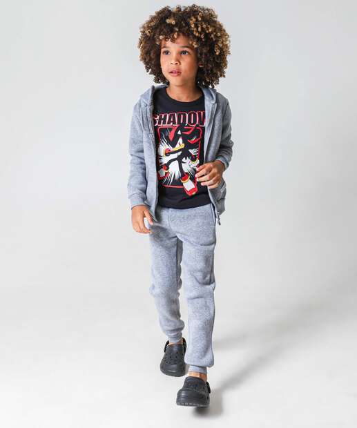 Image_Calça Infantil Jogger Moletom Marisa Tam 4 a 10 Cinza