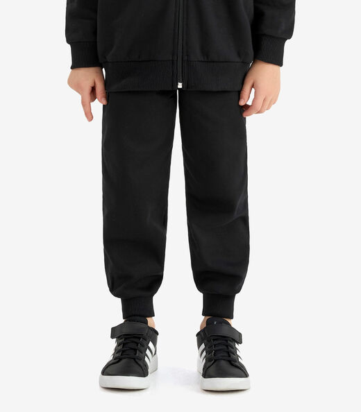 Conjunto Jaqueta Capuz e Calça Moletom Rovi Kids Preto