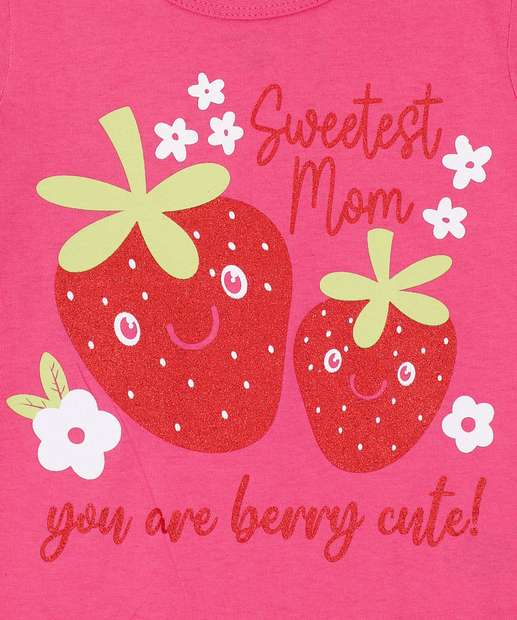 Blusa Infantil Estampa Morangos Marisa Tam 1 a 3