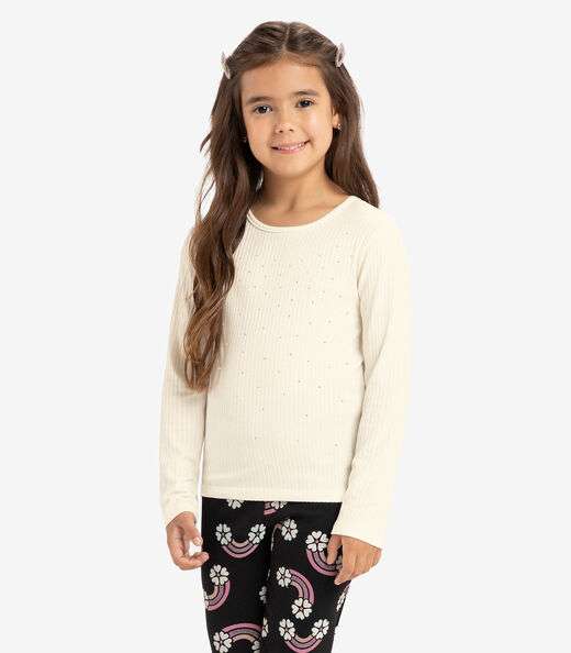 Image_Blusa Manga Longa Com Aplicação Strass Rovi Kids Bege