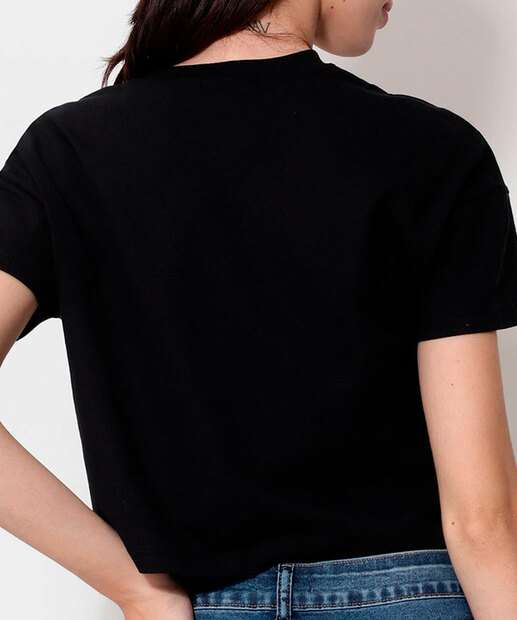 Blusa Cropped Feminina Estampa Frase Marisa