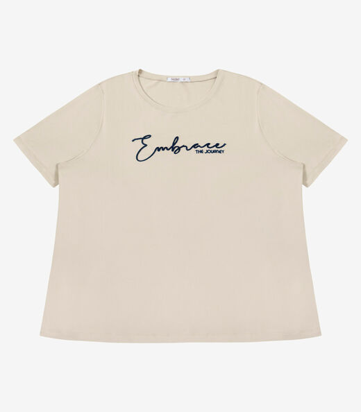 Blusa Feminina Com Bordado Secret Glam Bege
