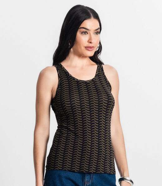 Regata Feminina Estampada Select Verde