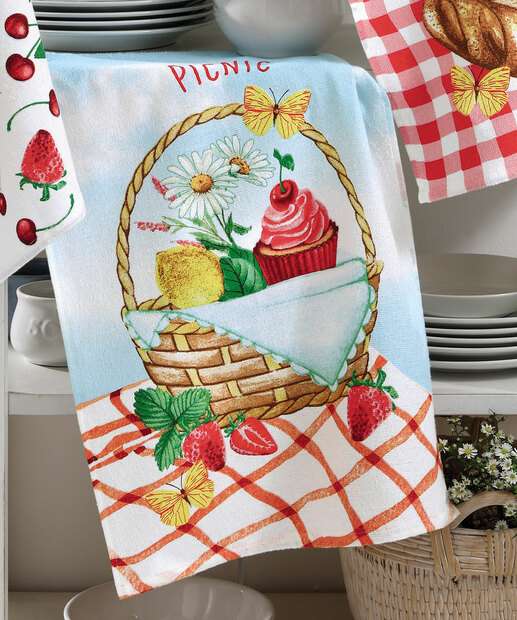 Kit Pano de Copa Felpudo Picnic Döhler 3 Peças