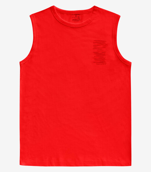 Regata Masculina Meia Malha Diametro Laranja