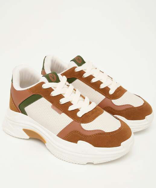 Tênis Casual Feminino Recorte