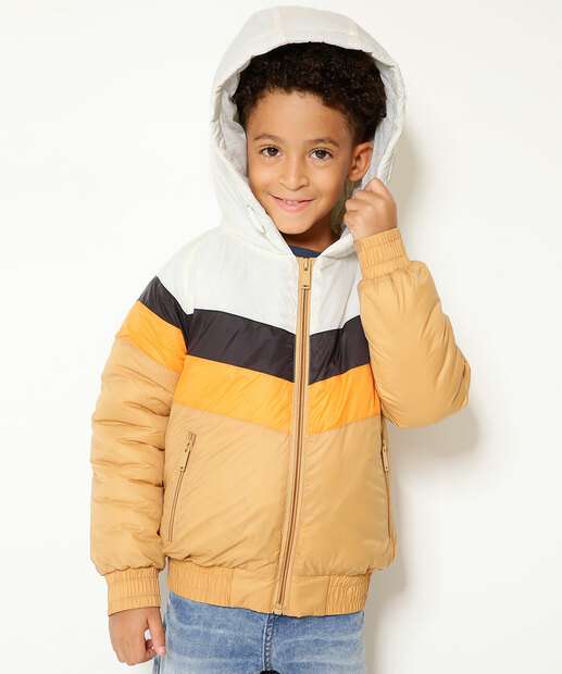 Casaco Infantil Puffer Recortes MR Tam 04 a 10