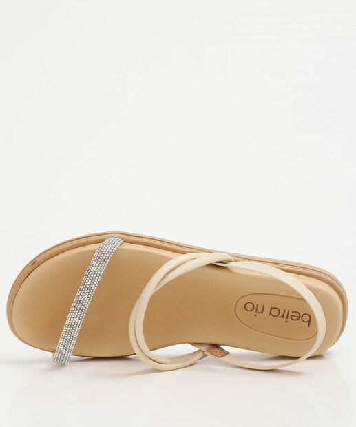 Sandália Feminina Rasteira Strass Beira Rio 