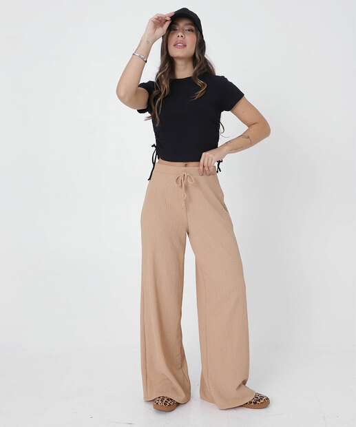 Image_Calça Pantalona Feminina Textura Marisa