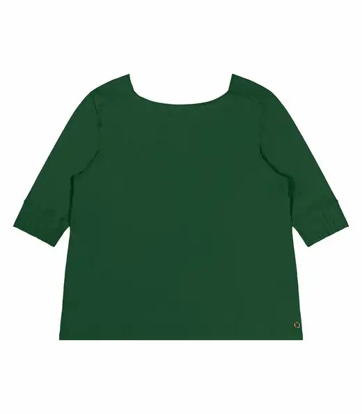 Blusa Plus Size Manga 3/4 Secret Glam Verde