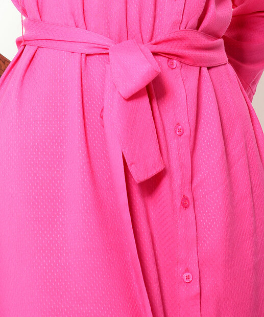 Vestido Midi Feminino Chemise Manga 7/8 Marisa