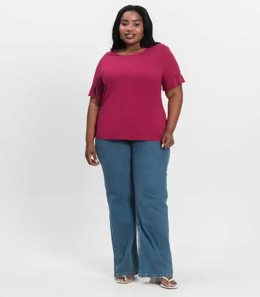 Blusa Plus Size Infinita Cor Rovitex Roxo