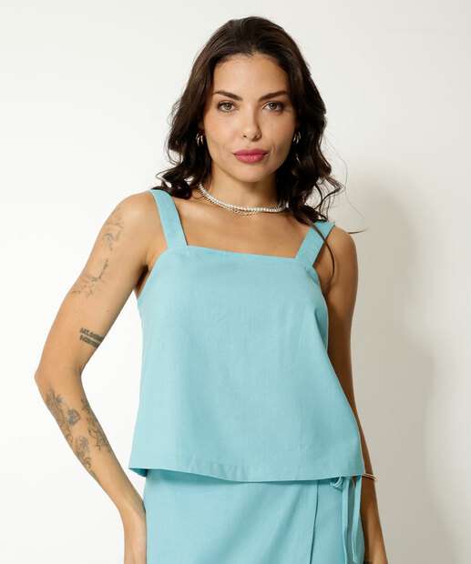 Image_Blusa Regata Feminina Botões Alças Largas Marisa