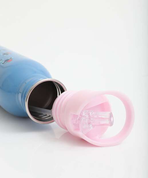 Garrafa Squeeze Infantil Metal Stitch 500ml Azul