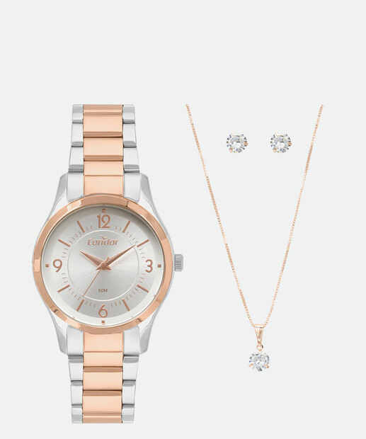Kit Relógio Feminino Condor CO2036KVNS/K5K