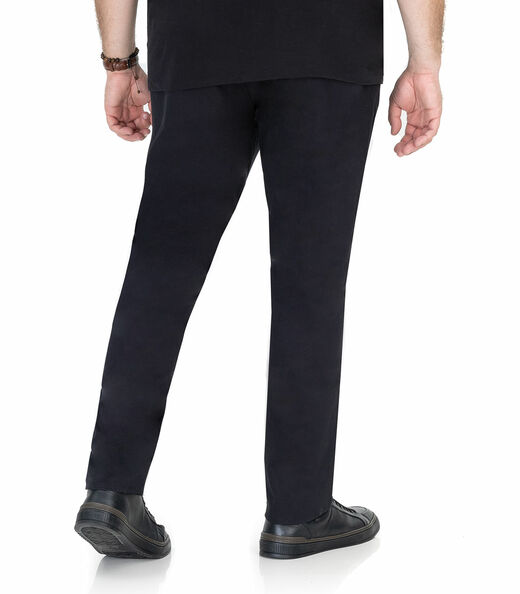 Calça Masculina Plus Size Sarja Twill Diametro Preto