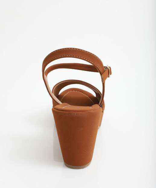 Sandália Feminina Meia Pata Renata Mello Marrom