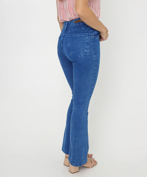 Calça Jeans Flare Feminina Petit Azul