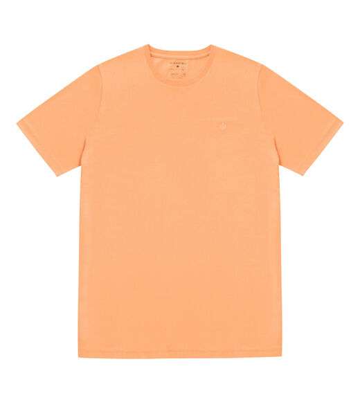 Camiseta Masculina Básica Meia Malha Diametro Laranja