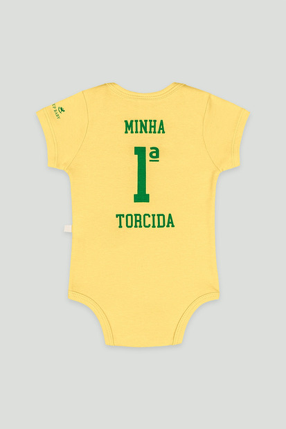 Kit Minha Primeira Torcida Unissex Bebê Amarelo Up Baby