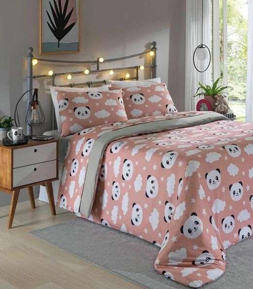 Image_Jogo De Cama Solteiro 3 Peças Lar E Lazer Rosa