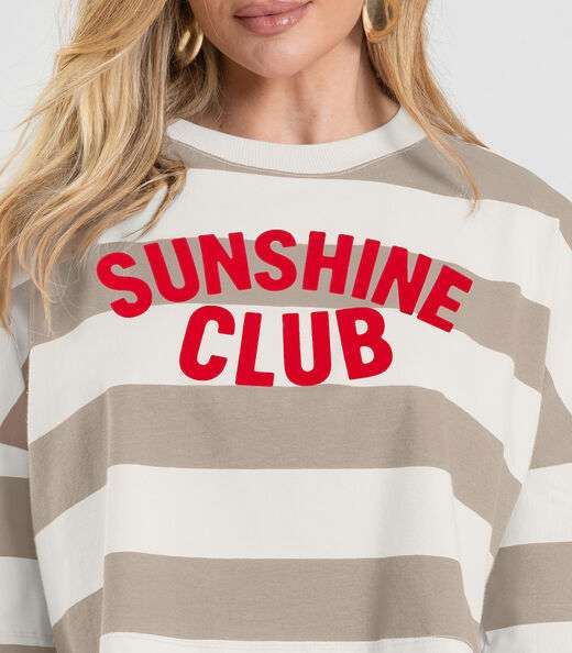 T- Shirt Feminina Cropped Dianna Marrom