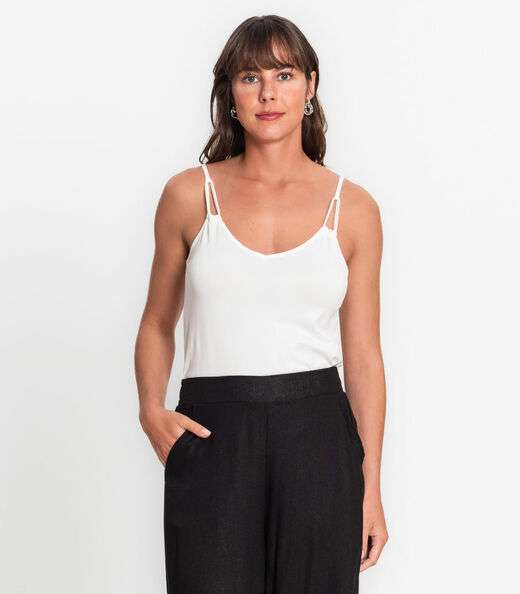 Image_Blusa De Alça Semi Acabada Malha Delicate Rovitex Bege