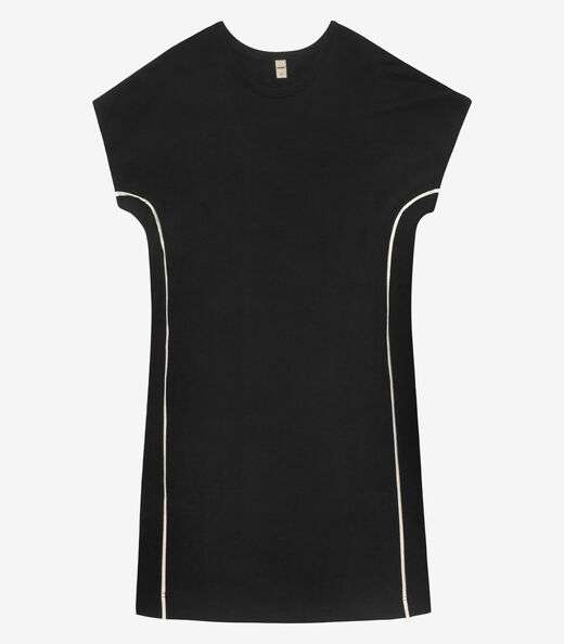 Vestido Curto Molecotton de Viscose Rovitex Preto