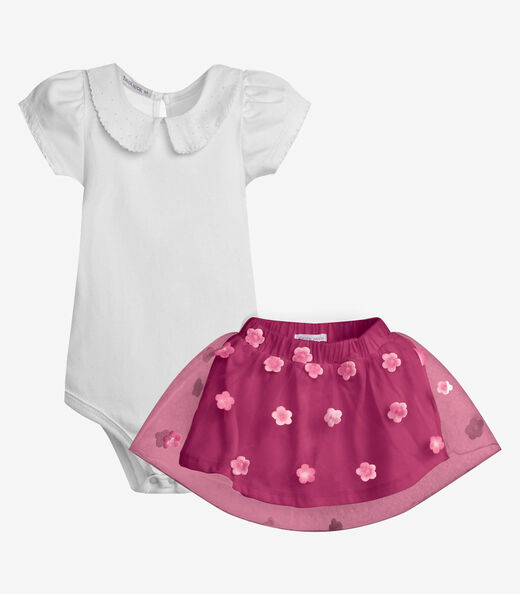 Image_Conjunto Feminino Body Com Saia Trick Nick Branco