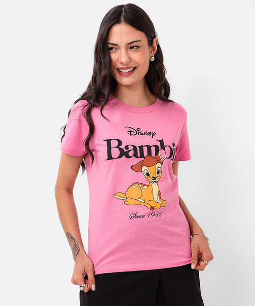 Image_Camiseta Feminina Estampa Bambi Disney Rosa