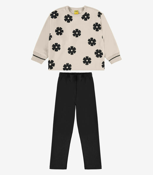 Conjunto Blusão com Legging Molecotton Rovi Kids Bege